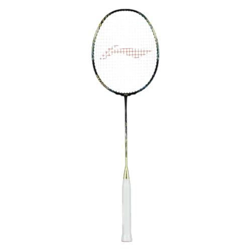 Image of Li-Ning AXForce 100 Badminton Racquet - 4U G5, Unstrung | Power-Loaded Attack Frame | Black /Gold | for Professional & Advanced Offensive Players