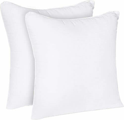 Oliver Bedding Hypoallergenic Premium cushion inserts 2 pack, Hollowfibre Stuffed Square Cushion Pillows for Sofa and Bed, Comfortable Anti Allergenic Pad Stuffer Insert Square Pillow (12 x12 Inch) โ image 1