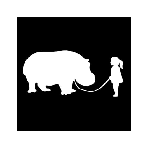 Autocollants de voiture en vinyle décalcomanies fille hippopotame accessoires moto
