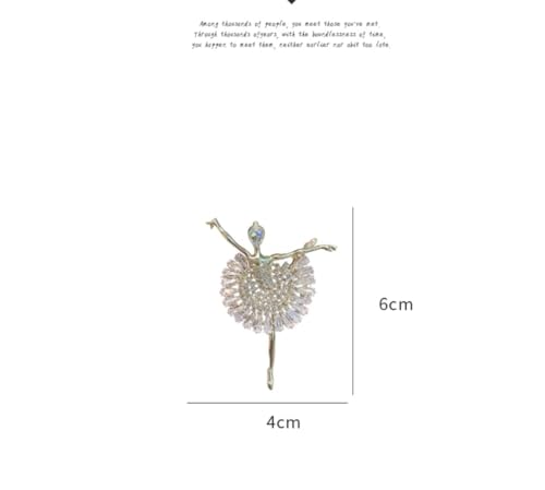 Image of 2 Pieces Fashion Ballerina&Violin&Cherry Blossom&Pipa&Peony Flower Brooch Woman High-end Artistic Temperament Pin Personality Cute Suit Coat With Accessories