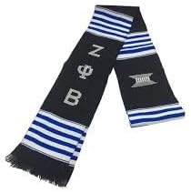 Sorority Handwoven Black/Blue/White colors Kente Stole