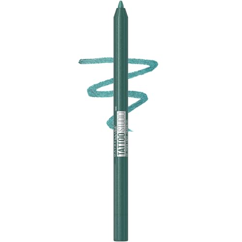 MAYBELLINE Tattoo Studio Sharpenable Eyeliner Pencil, 36 Hour Wear, Waterproof, Tealtini, 1 Count