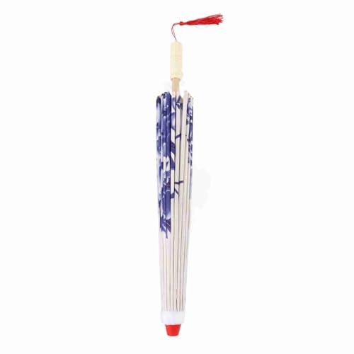 Jeanoko Paraguas de Danza Clásica China Hecho a Mano con Patrones Exquisitos Paraguas de de Madera Maciza para Decoración Temática Asiática Baile Boda Ideal para Uso Diario (estilo chino