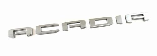 Image of 1x Fits Acadia Front Door or Rear Liftgate Fender Sticker 3D Badge Nameplate Logo Emblem Replacement for 2019-2021 GMC Acadia Terrain Letter (Chrome)