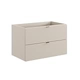 Marron congo Meuble sous Vasque Bella 80 cm – Coloris Marron Congo – Finition Mate et Design Suspendu