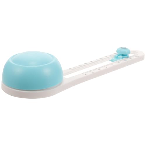 Lurrose Cortador Circular Giratorio de Papel de Plástico Azul, Herramienta Ajustable para Cortar Círculos de Diferentes Tamaños, Cortador de Círculos para Manualidades y Bricolaje,