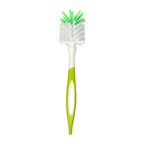 Mee Mee 360° Movable Nylon Bristle Baby Feeding Bottle & Nipple Cleaning Brush | Ergonomic Handle | Easy to Clean Bottle Corners for Narrow Neck & Wide Neck | BPA Free, Easy Hanging Storage | Green