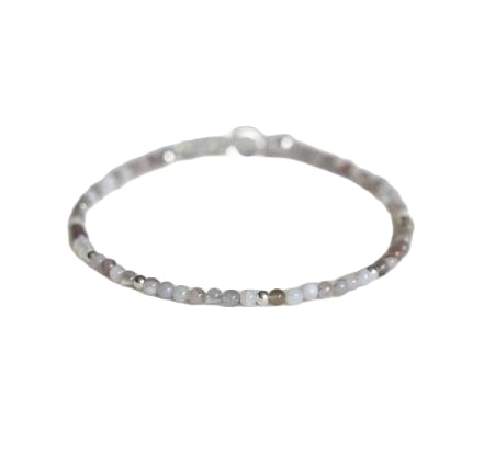 Bracelet cristal de guérison agate Botswana perles 2mm pour méditation et yoga