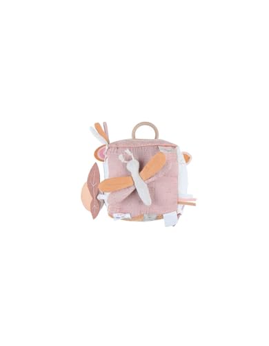 NOUKIE'S - Cube d'activités pour bébé - Jouet d'éveil - Rose - Popsie, Gigi & Louli - Cadeau naissance