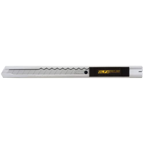 Olfa 9Mm Stainless Steel Utility Knife (Svr-1) - Multi-Purpose Retractable Precision Knife W/ Snap-Off Blade, Replacement Blades: Any Olfa 9Mm Blade #TOP2
