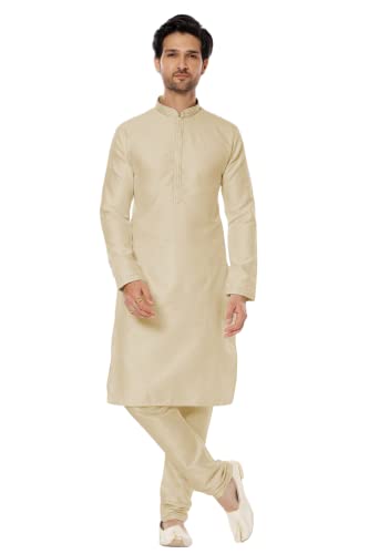 Indian Pakistani Men's Tunic Fancy Jacquard Silk Party Festive Ethnic Wear Kurta Pajama Dress Set