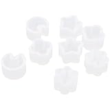 SEWACC Molde de Silicona Transparente para Pendientes 8 Piezas Formas de Estrella, Luna, Flor y Copo de Nieve, Molde Pequeño para Fundición de Resina Epoxi en Joyería Artesanal