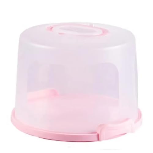 Xnuiasqe Caja de Plástico Práctica para Guardar Pasteles, A Prueba de Polvo, para el Hogar, Contenedor Redondo para Postres