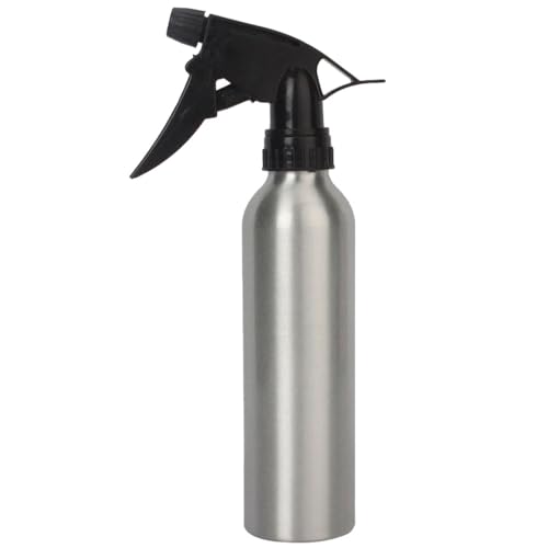 Image of Concept4u 250 ml Aluminium Refillable Fine Mist Spray Bottle Reusable Trigger Atomiser for Hair, Cleaning, Gardening, Pets & Beauty Heavy-Duty Aluminium Mist Sprayer 1 Pack.