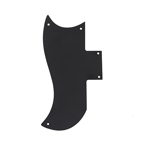Musiclily Pro 5 Trous Small Half Face Guitare Pickguard Plaque de Protection pour Gibson américain SG, 3plis Noir - Les Beatles, Paul McCartney, John Lennon, RIngo Starr, George Harrison Musiclily Pro 5 Trous Small Half Face Guitare Pickguard Plaque de Protection pour Gibson américain SG, 3plis Noir – Image 4