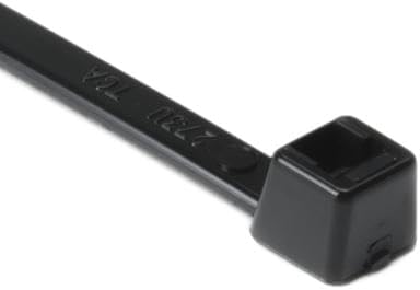 T50I0UVC2 Cable Tie, Standard, 12" Long, UV Nylon, Black, 50lb Rating, 100/PK