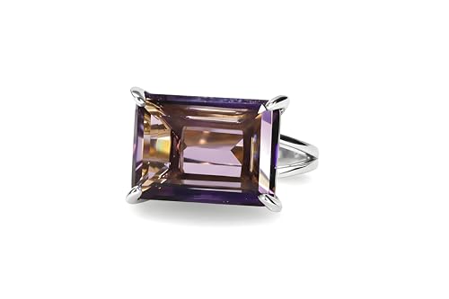 Bague améthyste rectangle or 14k | Le cadeau de naissance idéal pour elle