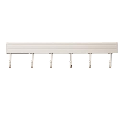 Agatige Ganchos de cocina, colgador de utensilios, estante colgante, estante colgante, riel de cocina montado en la pared para cucharas, ollas, tazas de café, etiquetas (6 Ganchos 30cm)