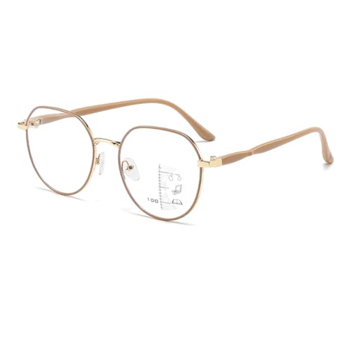 JIETIAN Gafas de Lectura HD multifocales progresivas Inteligentes para Mujer, Gafas de Sol fotocromáticas de Moda para exteriores/UV400,02,+2.0