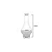 Tulipa de cristal quinqué mate con boca de 68 mm LB 529646A