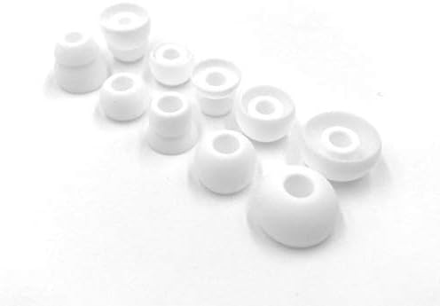 White Replacement Earbud Tips for Beats Powerbeats3 Wireless in Ear Headphones - Small, Medium, Large, and DoubleFlange (White)
