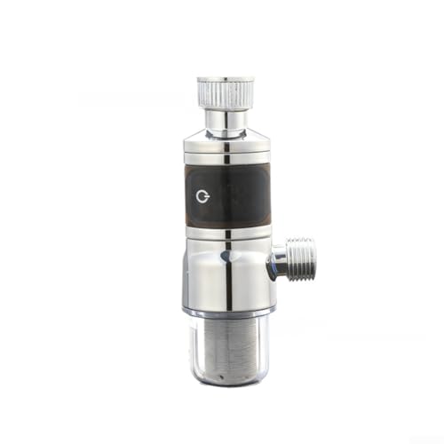 AugustknowU Termómetro digital de ducha con prefiltro electrónico, interfaz de 1/2 pulgada, visualización de temperatura en tiempo real para un uso seguro del agua en baños
