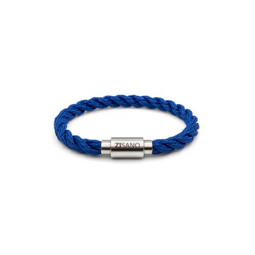 ZISANOPOWER Segeltau-Armband | Damenarmband & Herrenarmband | Sport - Energieband | Stressreduktion | Balance | Blua | XXS