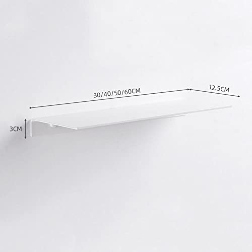 Étagère de bain blanche en aluminium adhésive de 30 cm et 40 cm - 5