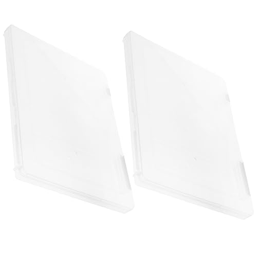 Gogogmee 2pcs Transparent Document Storage Box Wear Resistant File Organizer for Office Home School Design for Identification File Holder
