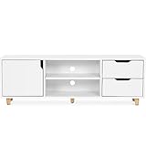 Blanc Iconik Interior Scandinavian Style Meuble TV en Bois - Design Scandinave - Waan Blanc