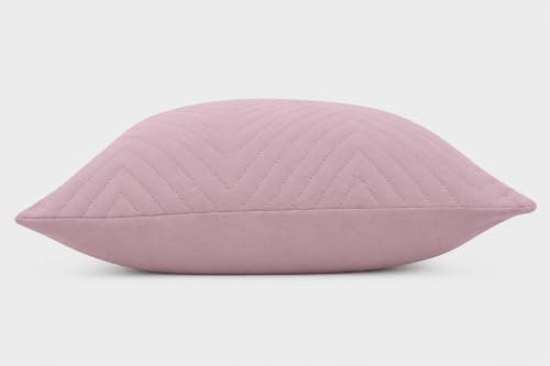 Image of RD TREND UltraSonic Microfiber Cushion Covers 24 inch x24 inch, Set of 2, 250 TC, Back Zipper (Mauve Rose)