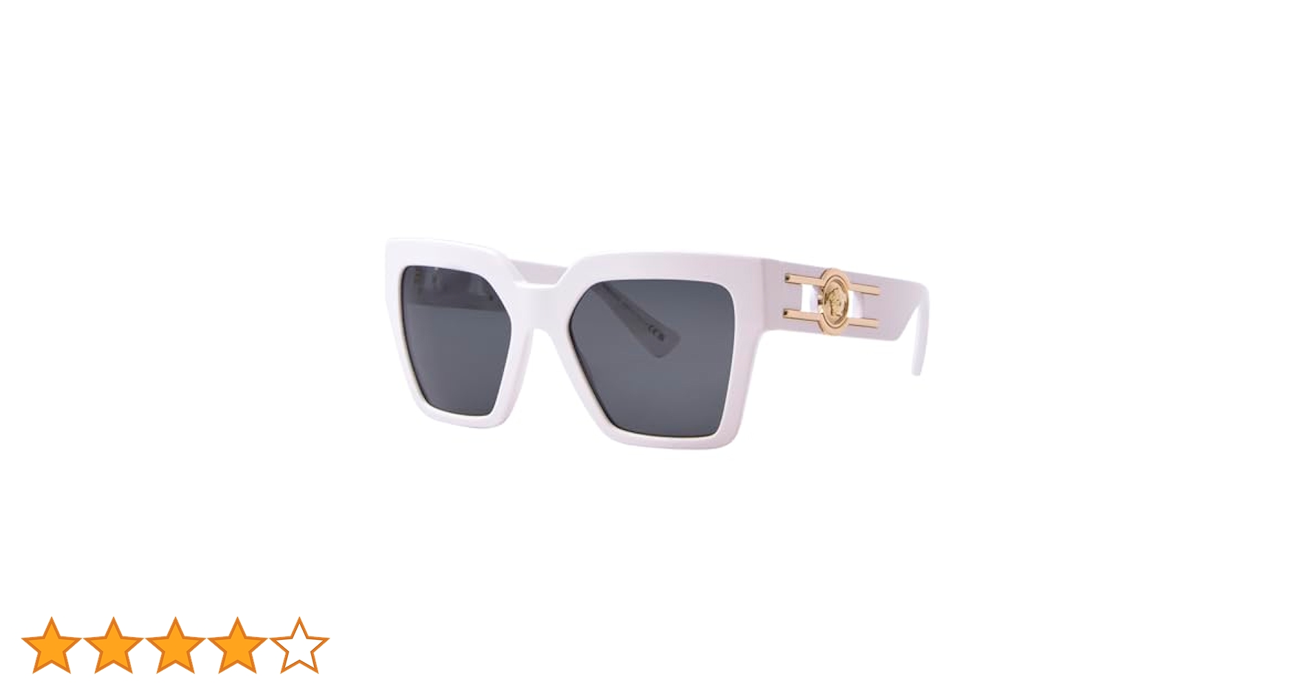 Versace Sunglasses VE 4458 314/87 White Dark Grey at Amazon