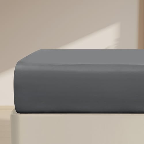FreshCulture California King Fitted Sheet Only Premium Hotel-Quality Fitted Sheet for California King Bed Ultra Soft & Breathable Brushed Microfiber Elegant Black Box Packaging (Dark Grey)
