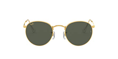RB3447 Round Metal Sunglasses, Legend Gold/Green, 50 mm