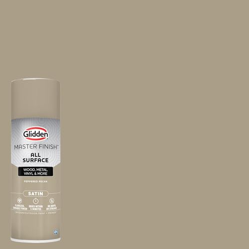 Image of Glidden Master Finish 12 oz. Satin Peppered Pecan Interior /Exterior All Surface Spray Paint and Primer
