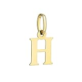 Gewicht 0,30g Entwurfsbrief Material Gold Goldfarbe Gelb Breite [mm] 7 Höhe mit Pendel [mm] 17