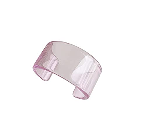 Colorful Acrylic Resin Geometric Simple Open Bracelet Transparent Wide Cuff Bangle For Women Girls Jewelry Gift -Style 5 #TOP21