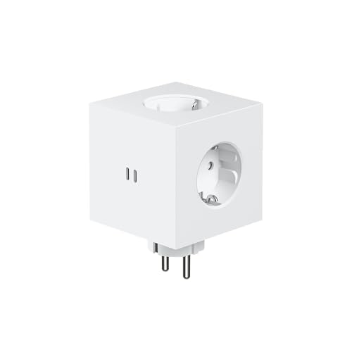 Avolt Square 2 Steckdosenleiste mit USB-C Design Steckdosenwürfel mit 3-Steckdosen & 2 USB-C Ports (30W) Mehrfachsteckdose für Büro & Zuhause In Mehreren Farben Erhältlich (Opal White)
