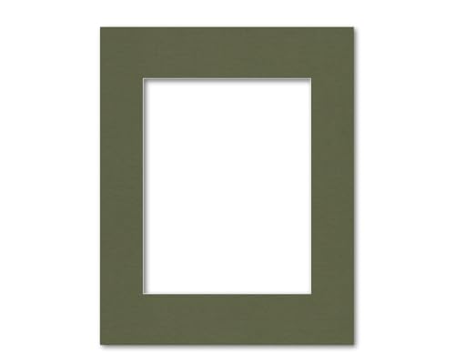 16x20 Matting for 11x14 Photograph or Artwork 4-Ply Bevel Cut Acid Free Matboard for picture framing (Avocado Green)