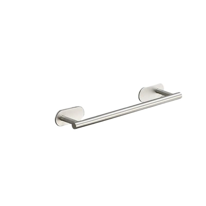 Porte serviette salle de bain argenté auto-adhésif sans perçage