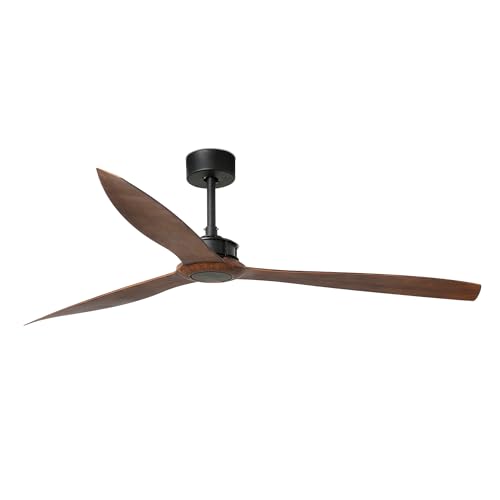 FARO BARCELONA 33430   JUST FAN Ventilador de Techo Negro Mate/Madera 178cm