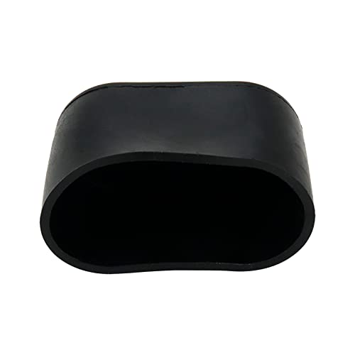 Geesatis 2" X 1" Black Furniture Feet Cover Table Chair Legs Pad Floor Protector, Oval, Rubber And Pvc, 20 Pcs #TOP3