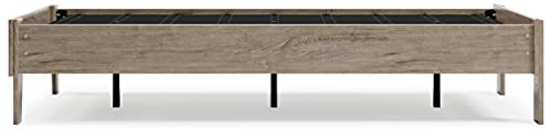 Signature Design By Ashley Oliah Contemporary Twin Platform Bed, Natural Wood Grain #TOP5