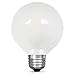 Feit Electric - Decorative Frost Glass Filament LED Dimmable 25W Equivalent Soft White (2700K) G25 Globe Light Bulb (BPG2525/F/827/LED), Standard Frost