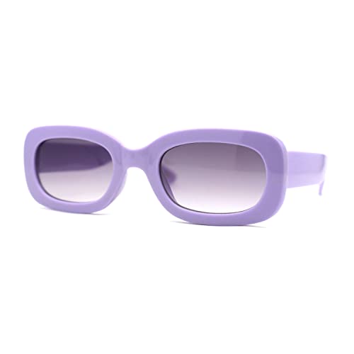 SA106 Girls Mod Narrow Rounded Rectangle Plastic Fashion Sunglasses2