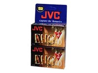 JVC 40-Minute VHS-C Camcorder Tapes (2 Pack) (TC40EHGBH2)
