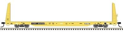 Atlas HO Scale 62' Bulkhead Flatcar TTX/TTPX (Yellow/Black Logo) #804299