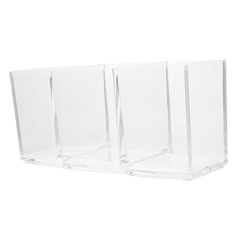 Cabilock Coffee Capsule Holder Clear Acrylic Box Organizer with Compartments for Coffee Bar Sugar Packets Tea Bags Modern Design for Home Restaurants