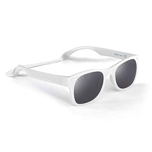 Image of ROSHAMBO Unbreakable Baby Sunglasses with Strap BPA-free – Girls Boys 0-24 months Infants – Polarized Lens, Assembled in USA