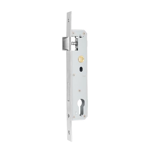 Stainless Steel Mortice Sash Lock, 85MM Center 25MM Backset Door Lock for Internal and External Doors, Satin Nickel Frame Mortice Deadlock for Home and Workplace